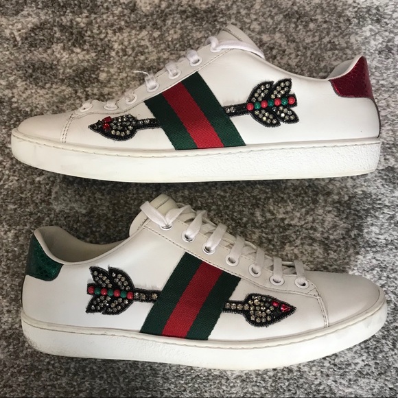 Authentic GUCCI crystal embellished sneakers - Picture 4 of 7